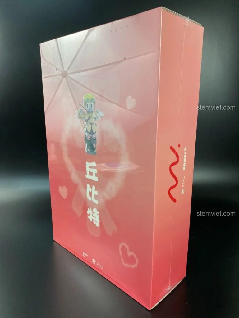 Hộp đồ chơi lắp ráp DOKI 846681 Tượng Thần Tình Yêu Cupid màu hồng pastel, thiết kế sang trọng và cuốn hút.