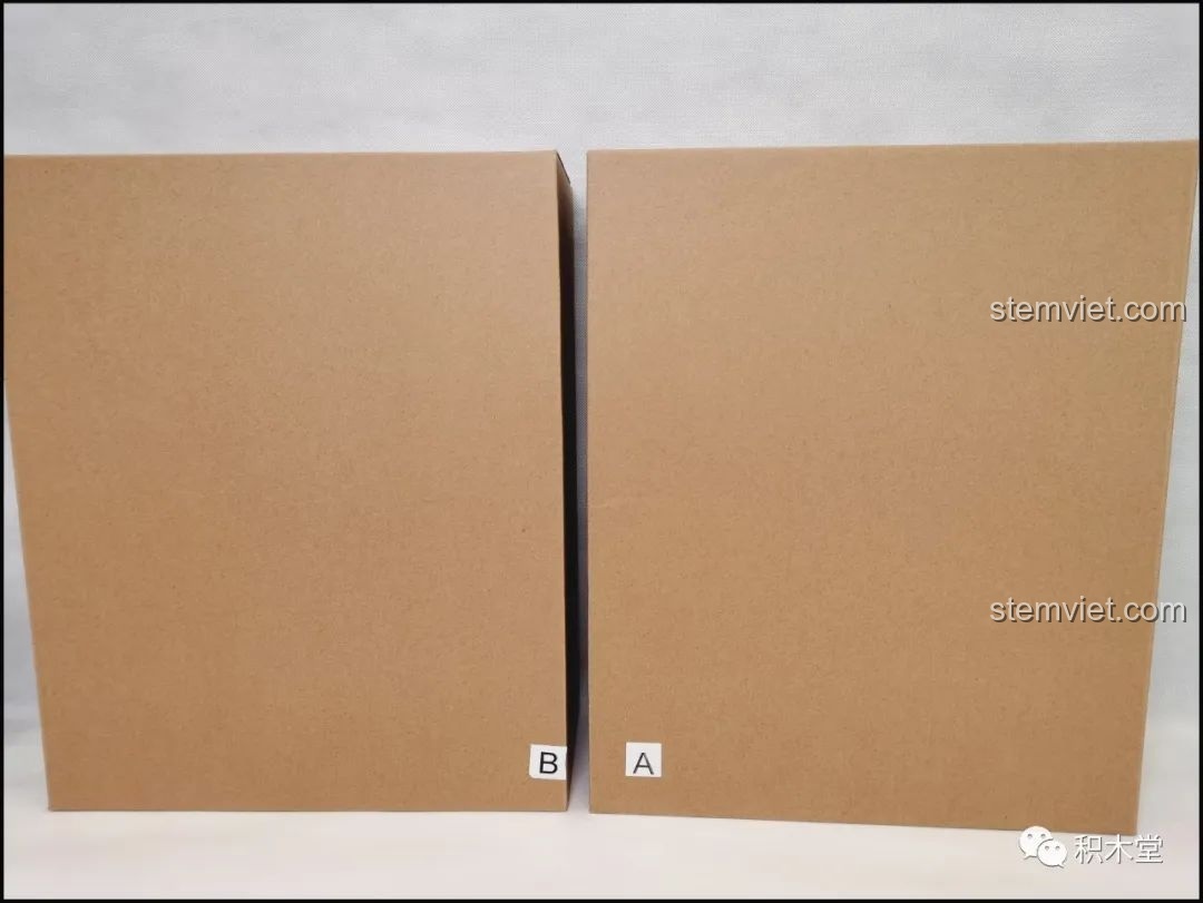 Hai hộp carton A và B bên trong hộp lớn của bộ lắp ráp Bản sao Koenigsegg One:1 cho bé trên 14 tuổi.