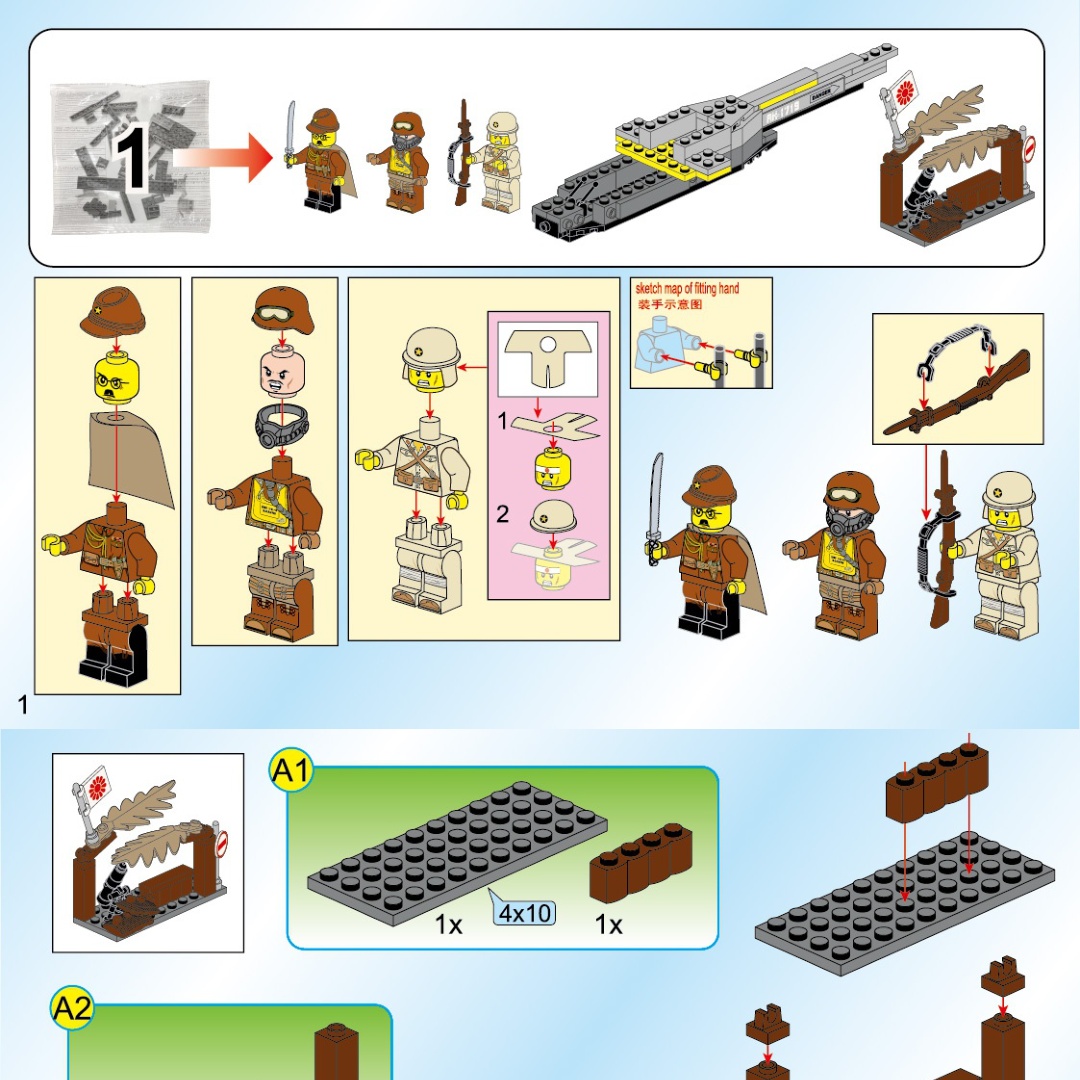 Trực Thăng Apache Tấn Công Enlighten 1719 - Hướng dẫn lắp ghép Enlighten 1719 Trực Thăng Apache