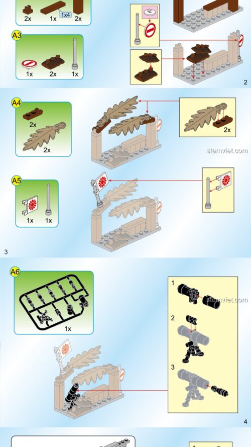 Máy Bay Trực Thăng Quân Sự Enlighten 1719 - Hướng dẫn lắp ghép Enlighten 1719 Máy Bay Trực Thăng Quân Sự