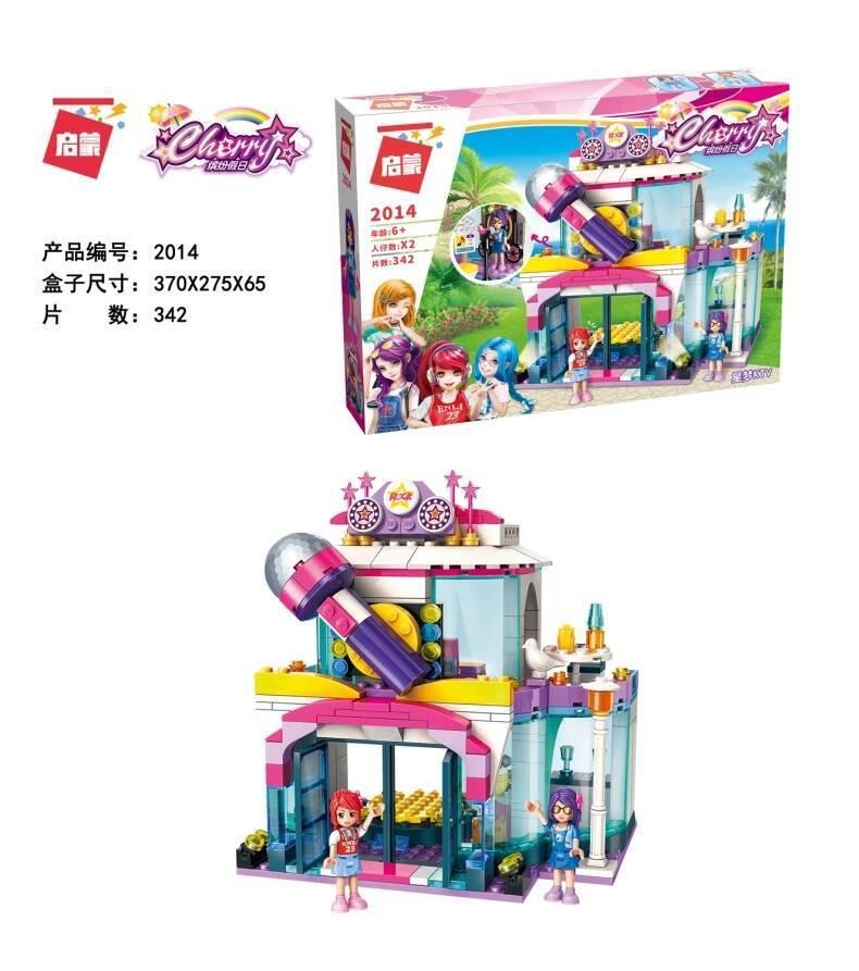 Bộ lắp ghép Enlighten 2014 KTV Ước Mơ Ngôi Sao cho bé gái 6 tuổi, mô hình KTV đầy màu sắc với 342 mảnh ghép, giá tốt.