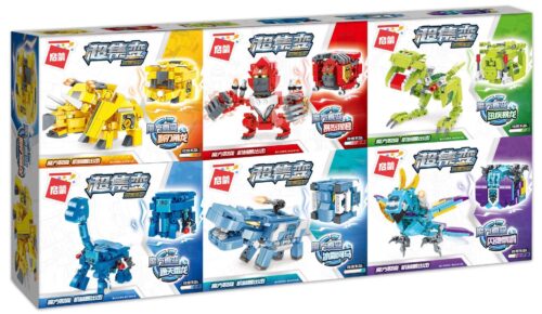 Bộ đồ chơi Enlighten 41204 Khủng long biến hình khối lập phương, đồ chơi lắp ráp Robot khủng long cho bé trai 6 tuổi, giá tốt.