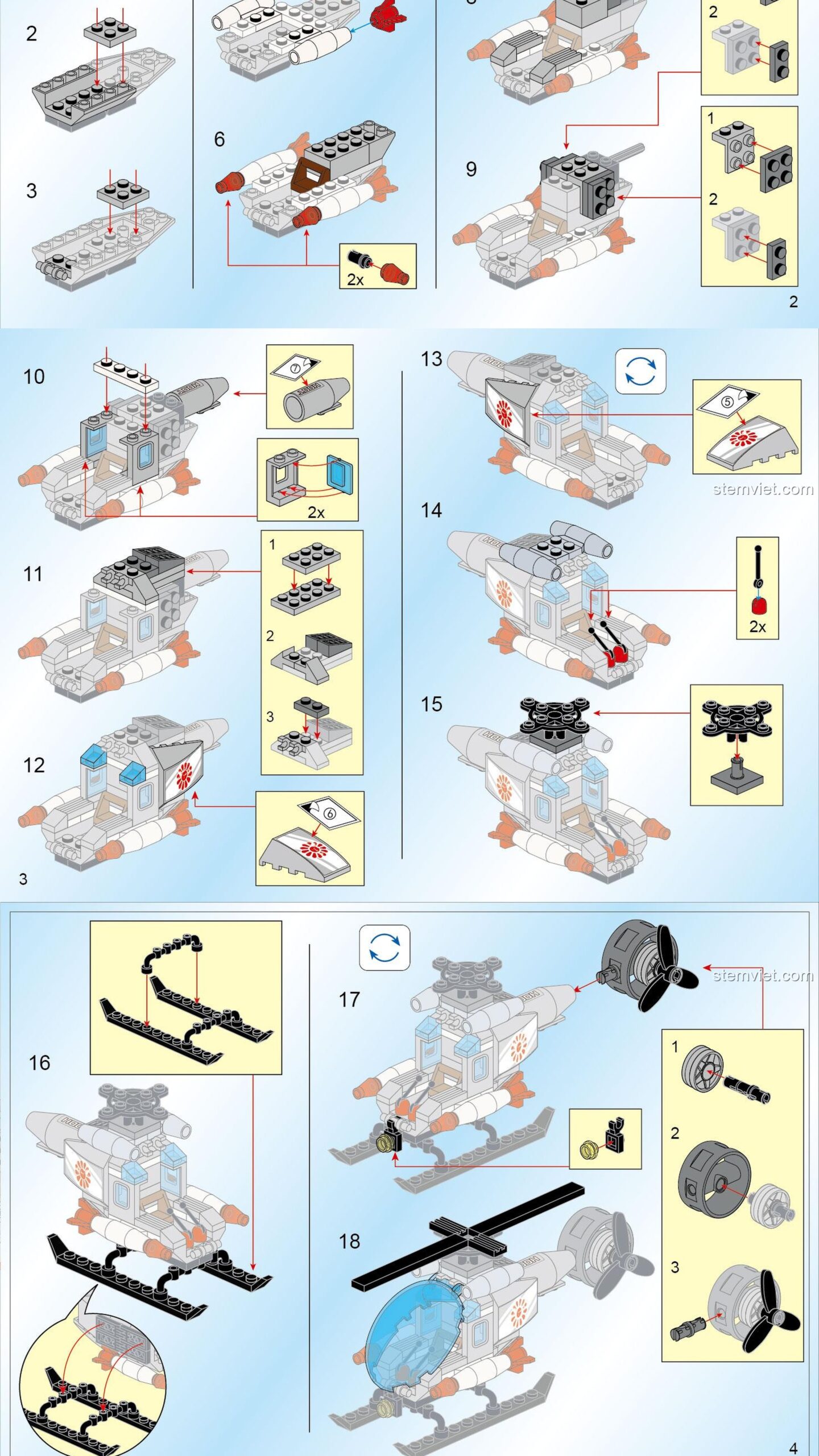 Hướng dẫn lắp ghép Enlighten QMAN 1722 Tàu khu trục PDF gốc