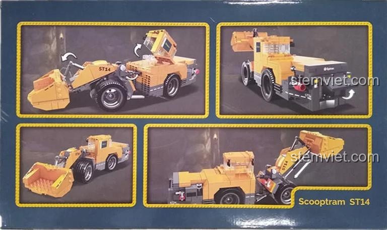 bộ lắp ghép Xe xúc lật hầm mỏ Epiroc ST14, kích thước mô hình 29.5cm, đồ chơi lắp ráp Xe xúc lật công trình, cho Con trai 6 tuổi
