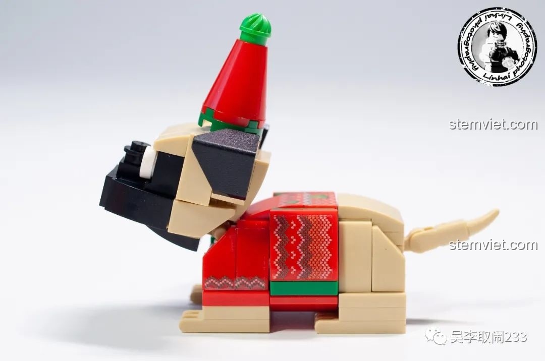 Mô hình lắp ráp Husky Forange Block FC8283-5 màu đen trắng, một trong 12 mẫu thú cưng đáng yêu.