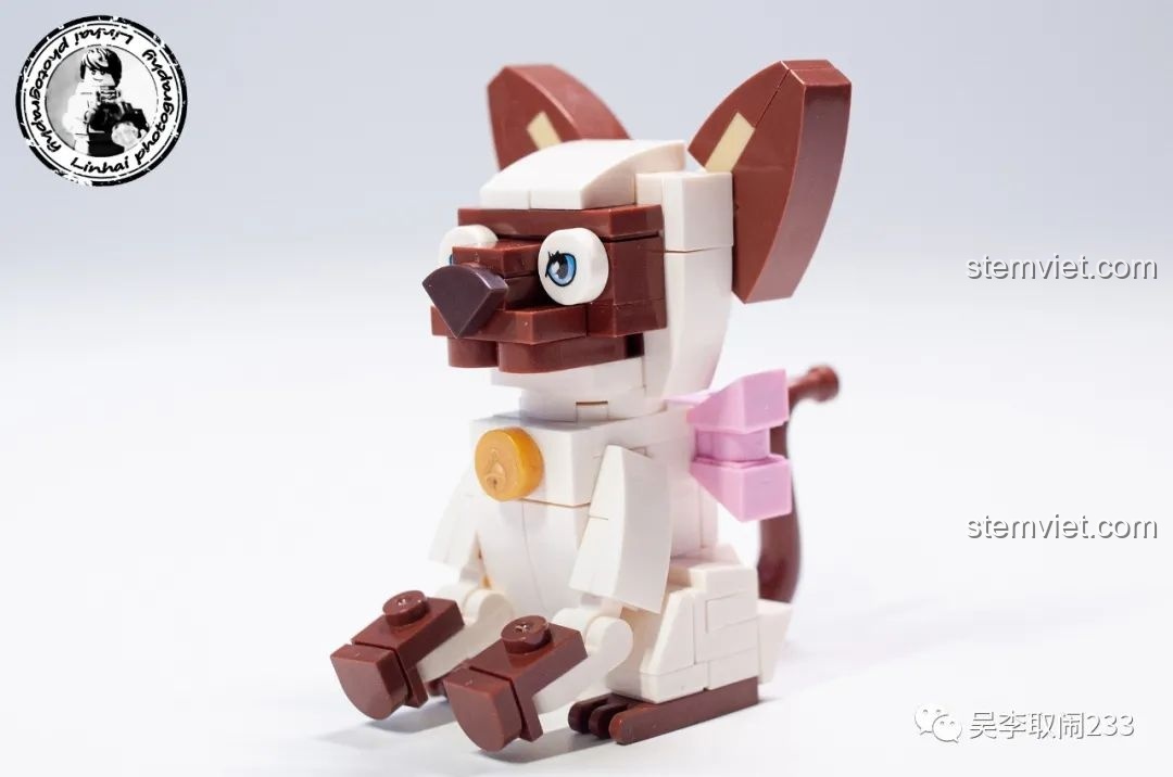 Hộp đồ chơi lắp ráp Mèo Tai Cụp Forange Block FC8283-10, một trong 12 mẫu thú cưng đáng yêu.