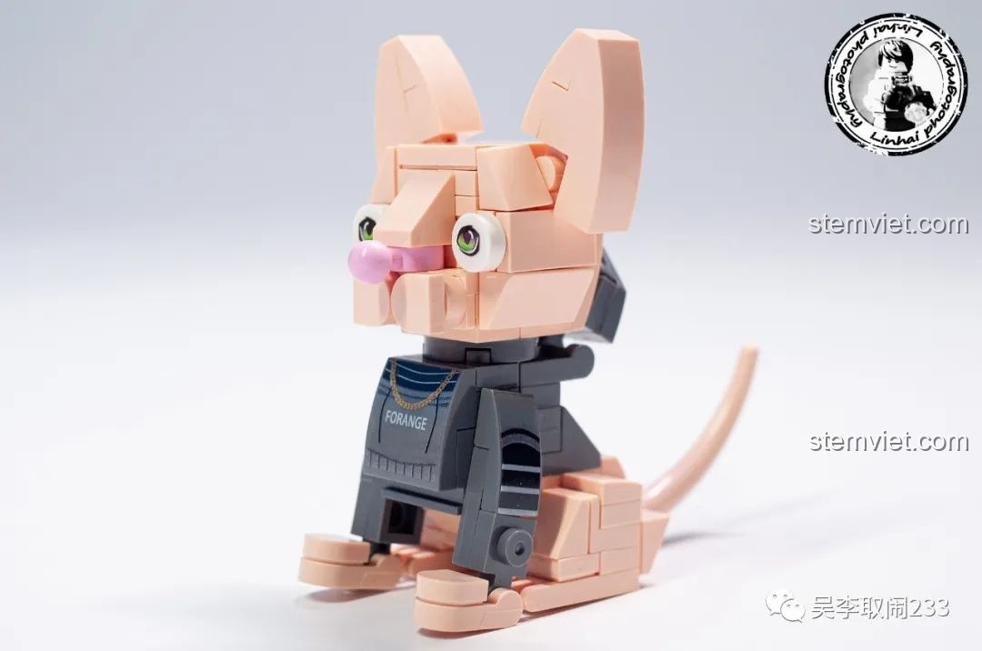 Phụ kiện máy cho ăn tự động đi kèm mô hình lắp ráp Mèo Xiêm Forange Block FC8283-8.