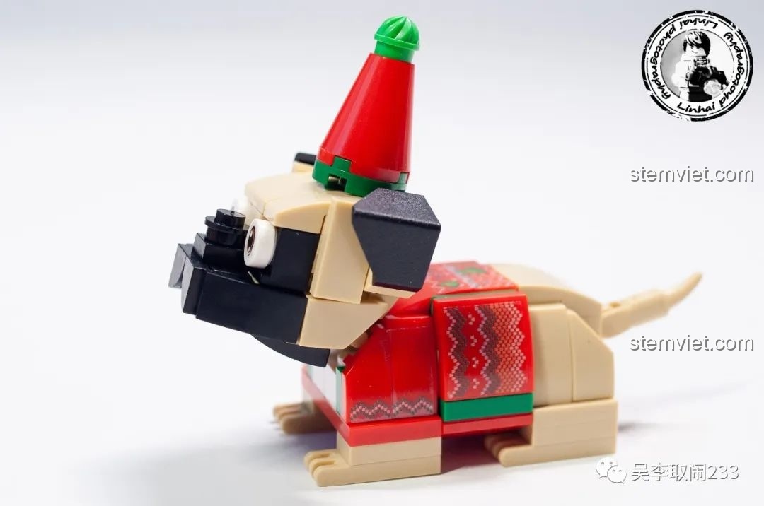 Hộp đồ chơi lắp ráp Schnauzer Forange Block FC8283-6, một trong 12 mẫu thú cưng đáng yêu.