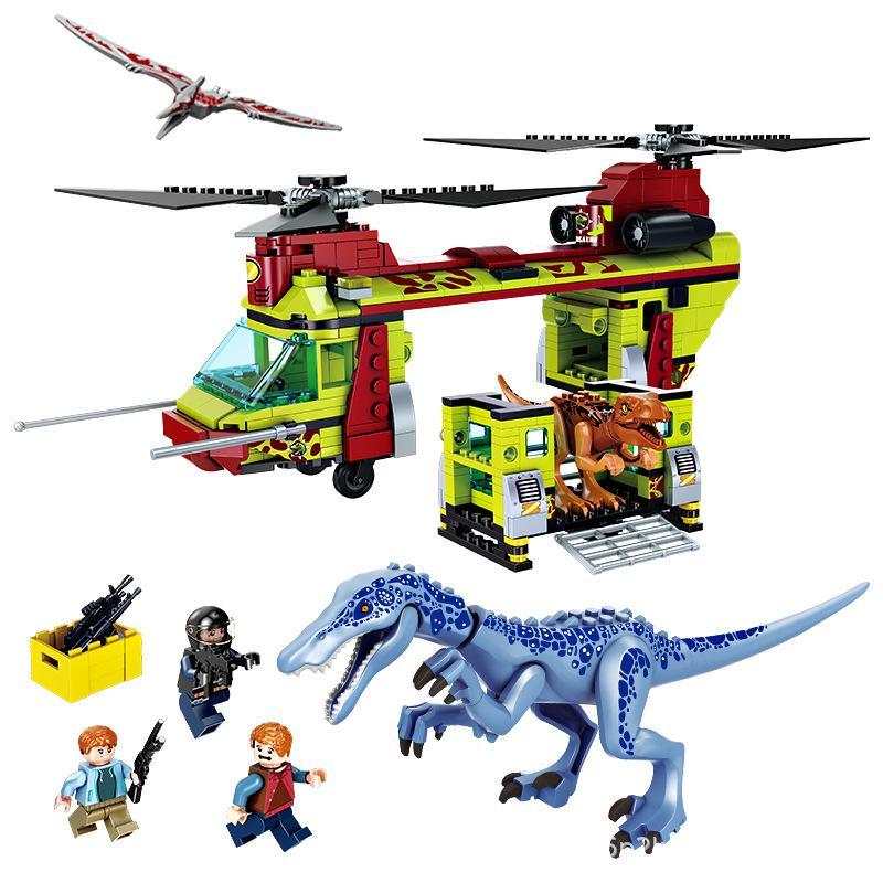 Bộ lắp ghép Forange FC3722 Khủng Long Thám Hiểm Giải Cứu Baryonyx với trực thăng cứu hộ và minifigures, đồ chơi lắp ráp cho bé trai 6 tuổi, giá tốt.