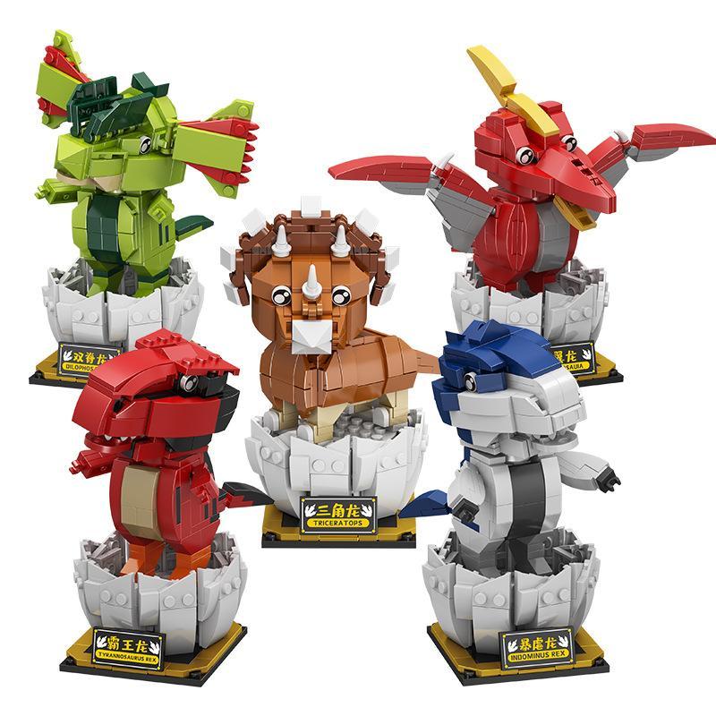 Bộ lắp ráp Khủng Long Lắc Đầu Forange FC8123 5 mẫu, đồ chơi mô hình khủng long cho bé trai 6 tuổi, giá tốt