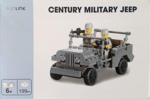 Hộp trước bộ lắp ghép xe Jeep quân sự FunLink 610011 cho bé trai 6 tuổi, giá rẻ.