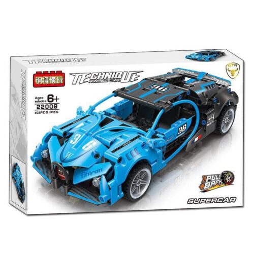 Bộ lắp ráp Gang Jiang Mo Wan 22009 Xe Bugatti Kéo Lùi hộp sản phẩm cho bé trai 6 tuổi giá tốt