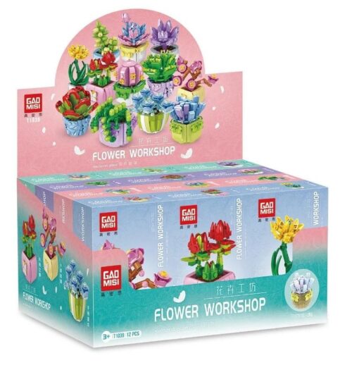 Bộ lắp ráp cây mọng nước GAOMISI T1039, đồ chơi lắp ráp sáng tạo cho bé trai và bé gái 3 tuổi, giá tốt, hộp sản phẩm đầy màu sắc.