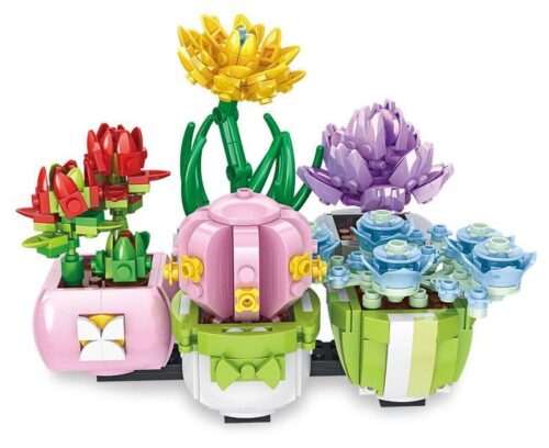 Bộ lắp ghép cây mọng nước GAOMISI T1041 sắc màu tươi mới, đồ chơi giáo dục cho bé gái 3 tuổi, giá tốt.