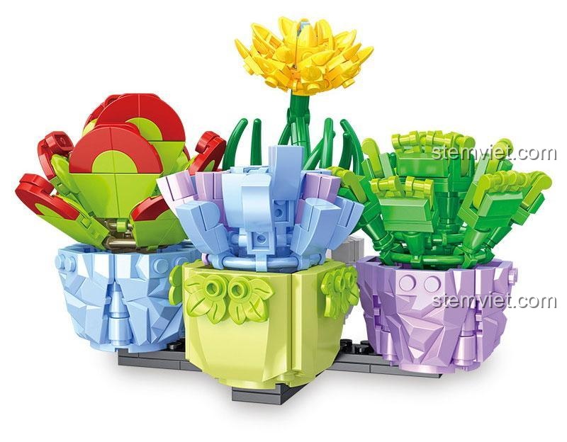 Bộ xếp hình cây cảnh lắp ráp GAOMISI T1041, đồ chơi giáo dục cho bé gái, rèn luyện sự khéo léo.