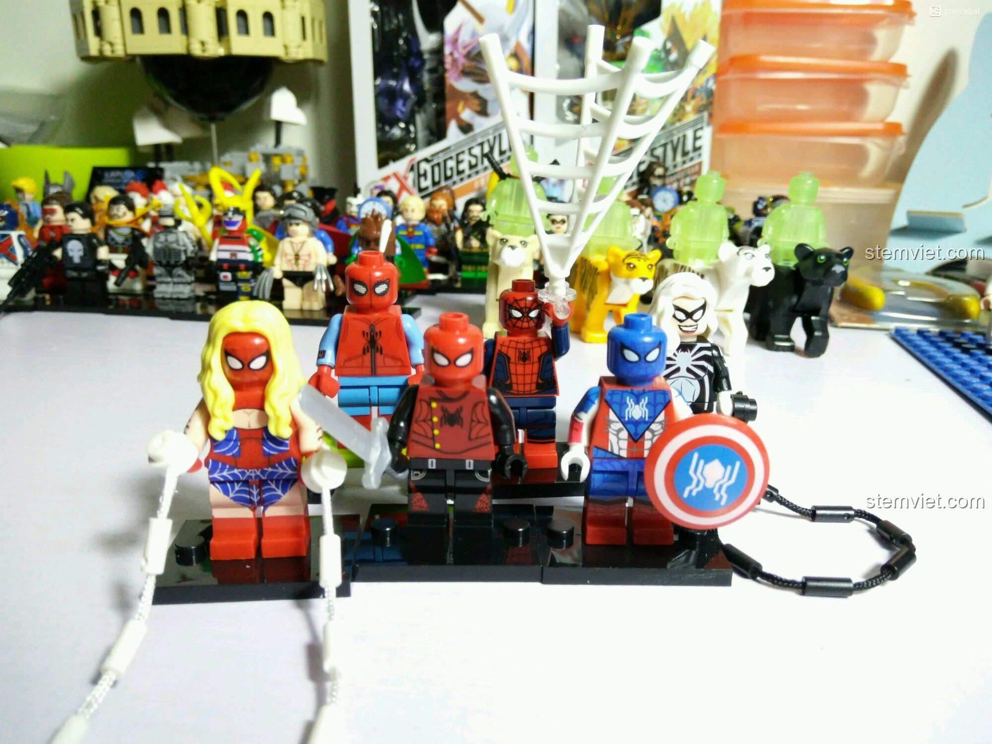 Toàn bộ 6 minifigure trong bộ sưu tập Spider-Man Decool 0274-0279. Món quà ý nghĩa và an toàn cho bé trai 6 tuổi.