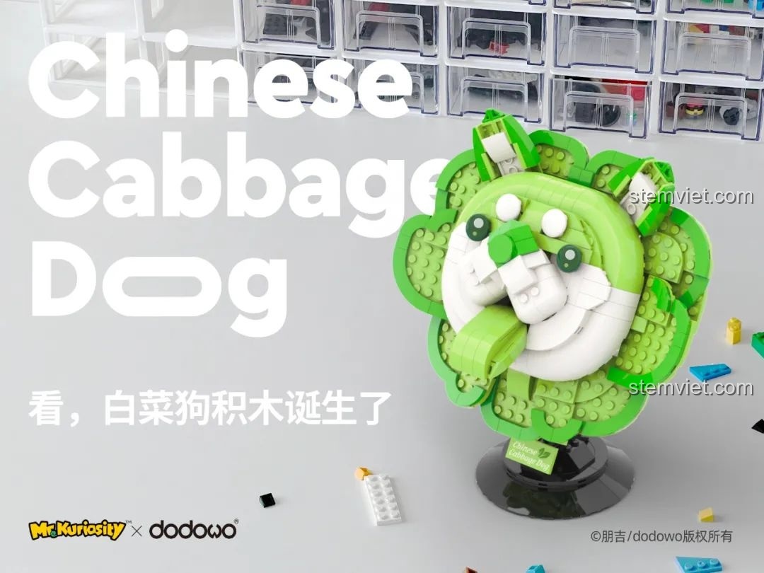 Mô hình Chó Bắp Cải 12601 của Mr.Kuriosity, một thiết kế đầu tượng độc đáo từ IP Vegetable Fairy.