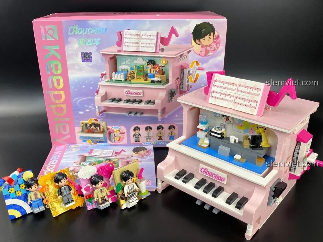 Hộp và các túi mảnh ghép của gói phụ kiện đổi màu cho bộ Keeppley DZ0155.