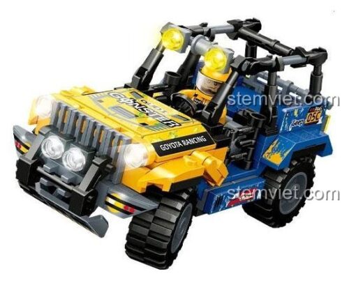 Mô hình xe đua địa hình Sa Bão GUDI 10705C đã lắp ráp hoàn chỉnh, đồ chơi mô hình 10705C cho bé trai 6 tuổi.