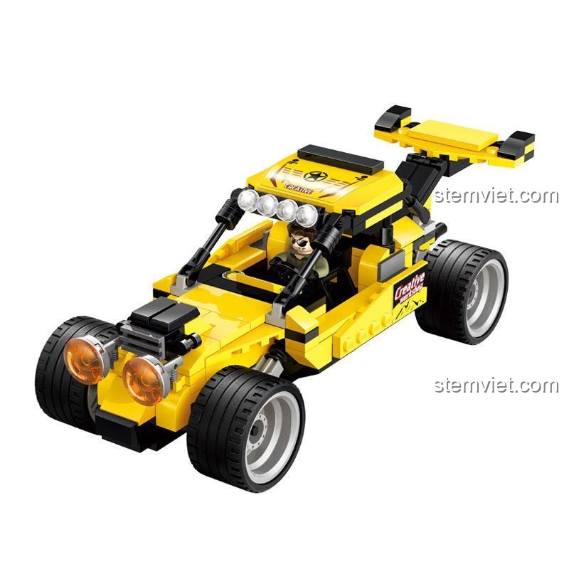 Mô hình máy xúc công trình từ bộ đồ chơi mô hình GUDI 50101 với 351 chi tiết.