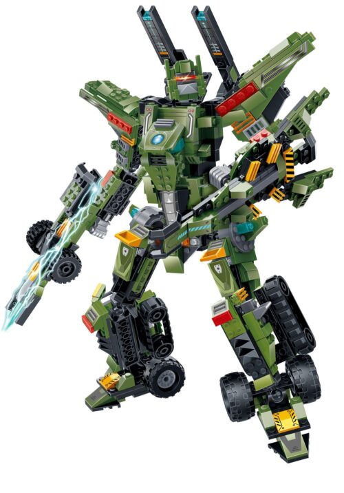 Mô hình robot hợp thể Lôi Minh Chiến Thần GUDI 8722 từ 941 mảnh ghép, đồ chơi lắp ráp sáng tạo cho bé trai 6 tuổi.