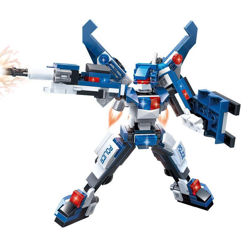 Mô hình đồ chơi lắp ráp Robot Cảnh Sát GUDI 8763, một bộ đồ chơi xếp hình Mecha Cảnh Sát 8763 cho bé trai 6 tuổi, giá rẻ.