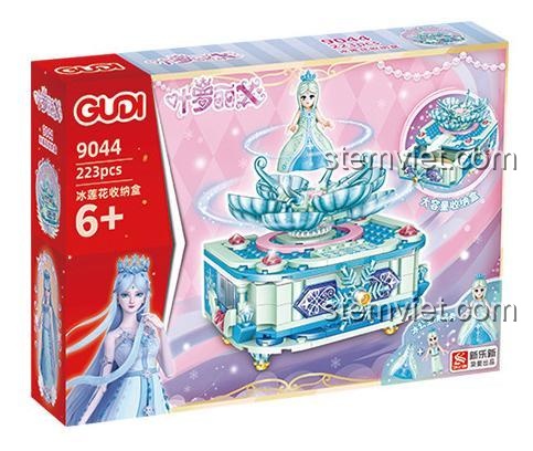 Ảnh hộp sản phẩm bộ xếp hình 9044 Hộp Đựng Băng Liên Hoa Ye Luoli, đồ chơi mô hình cho bé gái, chất lượng cao.