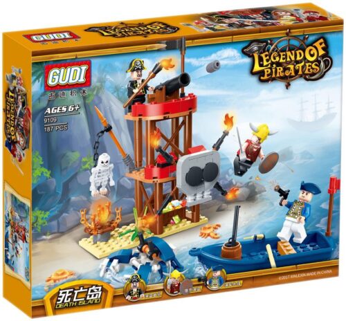 Hộp bộ lắp ráp GUDI 9109 Đảo Tử Thần Cướp biển cho bé trai 6 tuổi, giá rẻ.