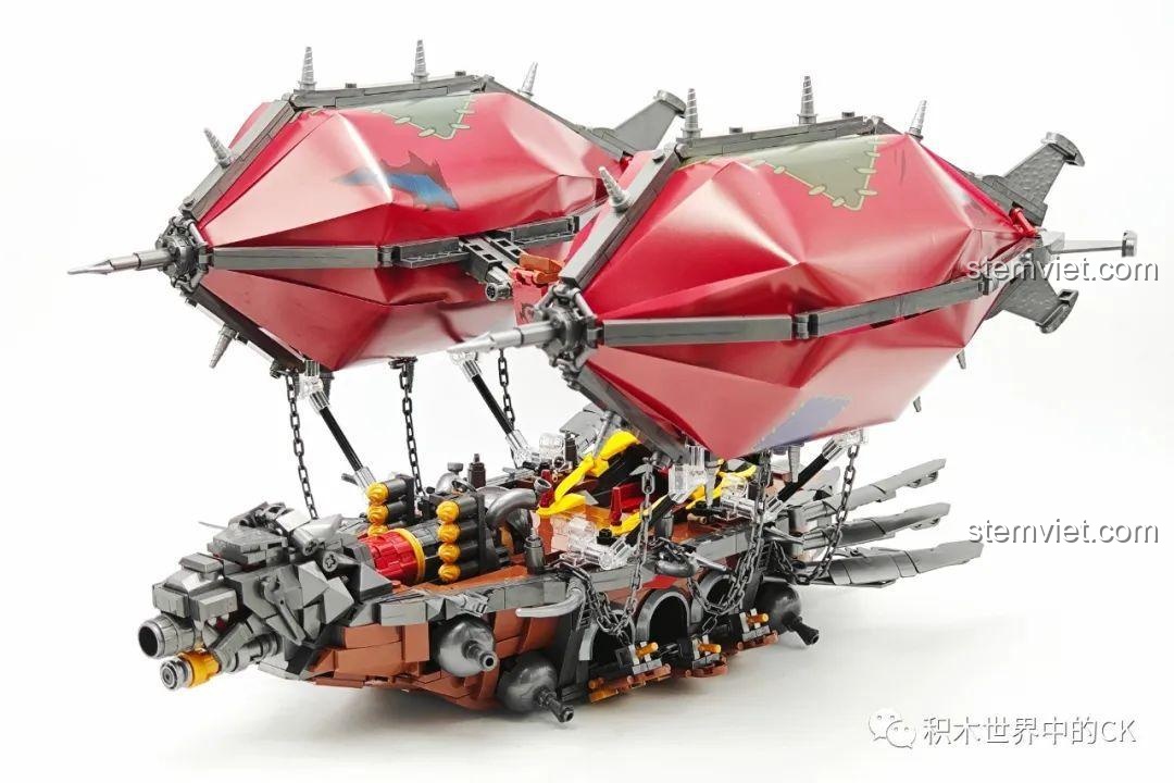 Hoàn thiện lắp ráp hai khinh khí cầu và gắn lên thân tàu JIESTAR 58036, hoàn thành mô hình.