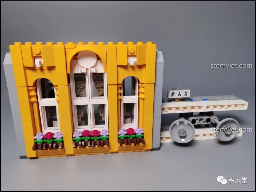 Phòng khách tầng 2 của bộ Leier 10003 hoàn thiện, với nội thất đầy đủ và thiết kế tinh xảo.