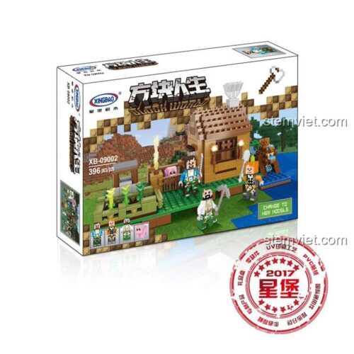 Hộp đồ chơi xếp hình Căn chòi gỗ Minecraft XB09002 giá rẻ, 396 mảnh