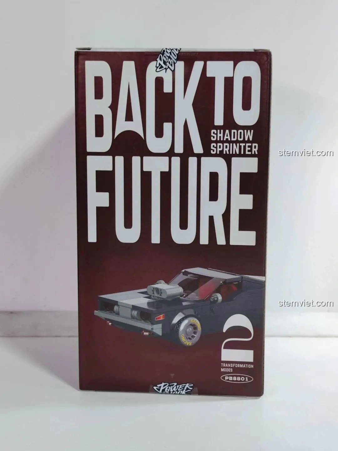Hộp đồ chơi lắp ráp Pinbo PB8801 Shadow Sprinter đặt đứng, thể hiện rõ thiết kế và tên sản phẩm