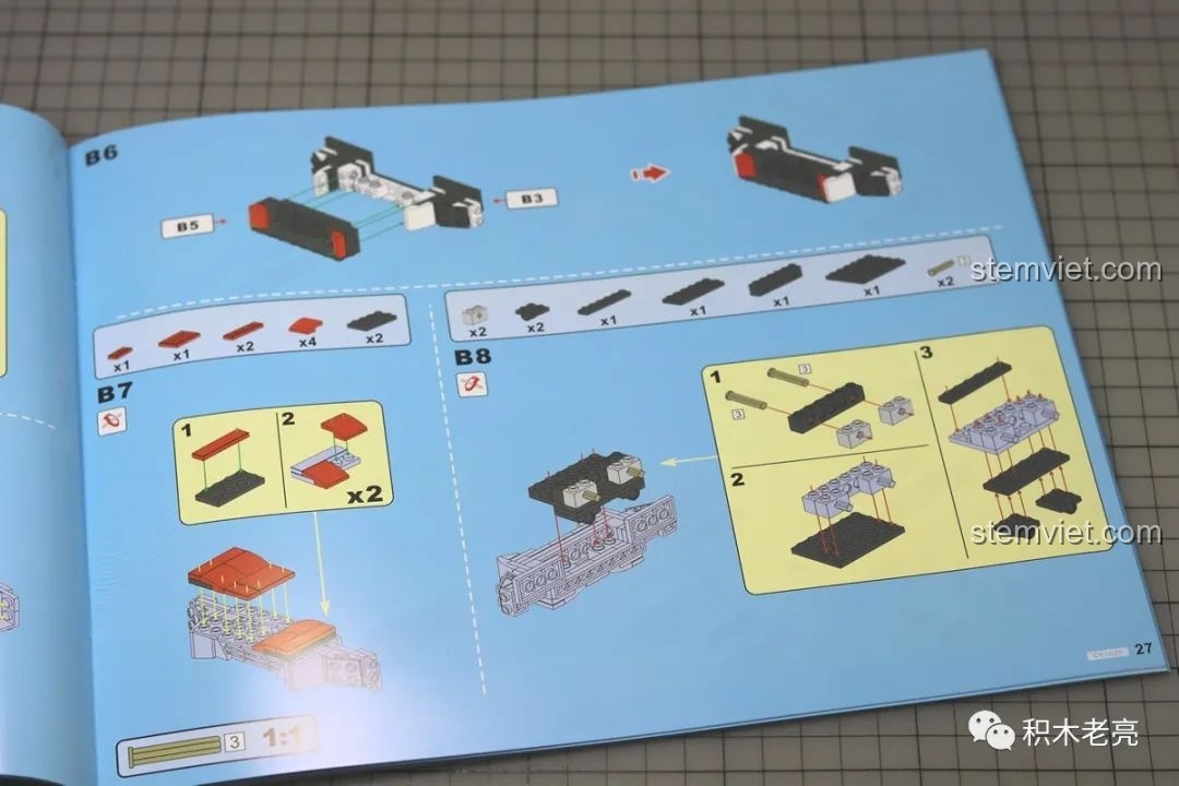 Trang hướng dẫn lắp ráp của bộ Double Eagle 61020 Nissan GTR R35, hiển thị các chi tiết và hướng dẫn cụ thể.