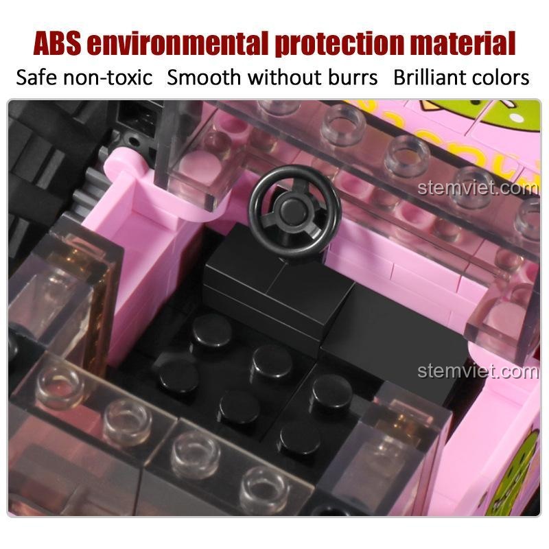 Chi tiết nội thất và chất liệu nhựa ABS an toàn của bộ đồ chơi IM.Master 8036, một lựa chọn chất lượng cao.