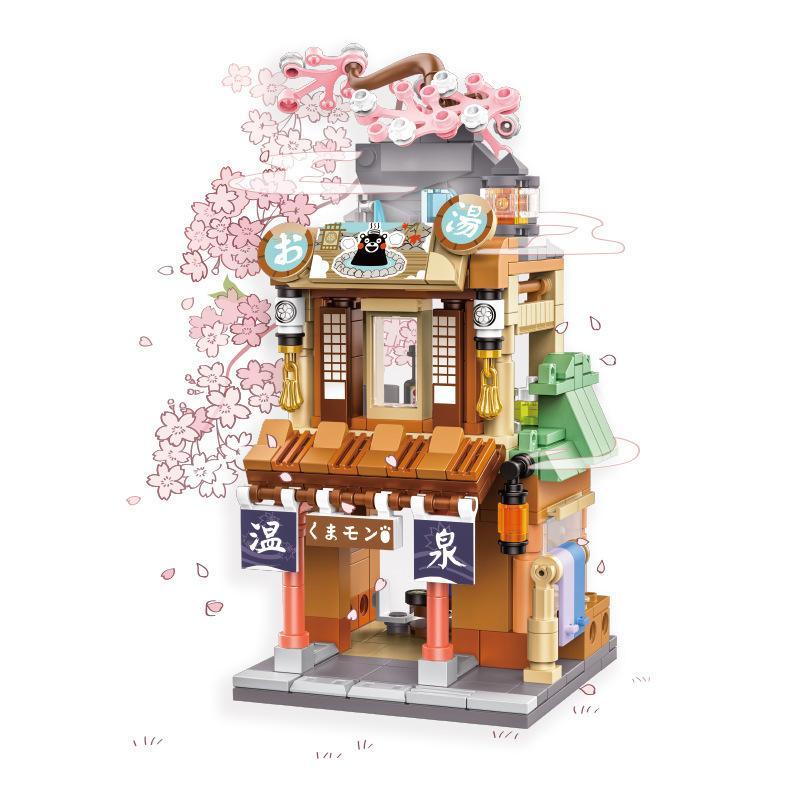 Bộ lắp ghép Quán Suối Nước Nóng Kumamon Inbrixx 880020, đồ chơi mô hình kiến trúc Nhật Bản tinh xảo cho bé 6 tuổi, giá tốt.