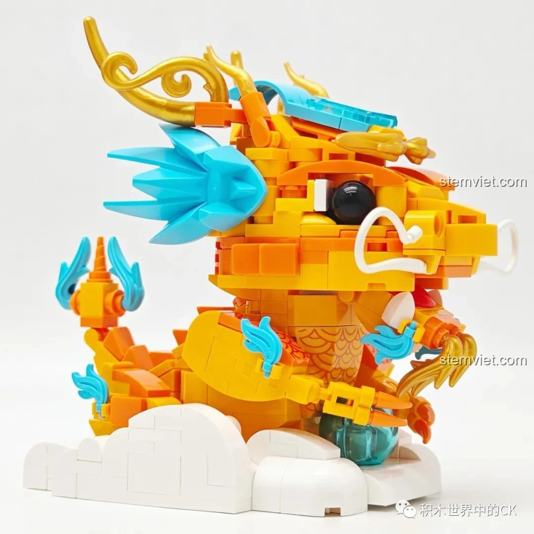 Chi tiết phần thân và vây của mô hình Lucky Dragon trong Bộ sưu tập Sơn Hải Kinh JAKI.