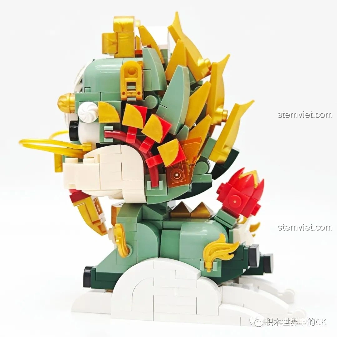 Mô hình Lucky Kirin (Kỳ Lân May Mắn) đã hoàn thiện, nhìn từ mặt bên.