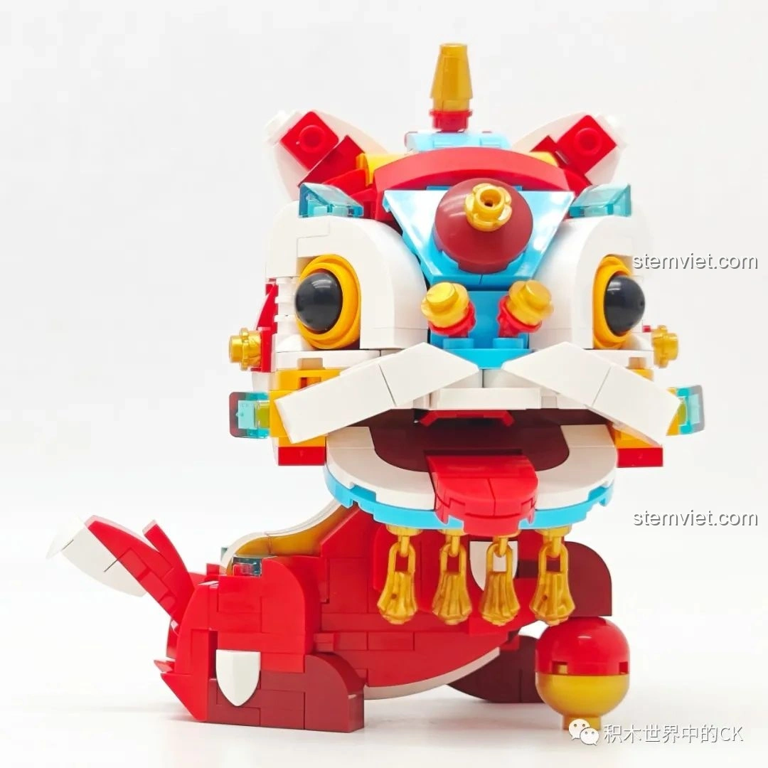 Mô hình Lucky Kirin (Kỳ Lân May Mắn) đã hoàn thiện, nhìn từ góc nghiêng.