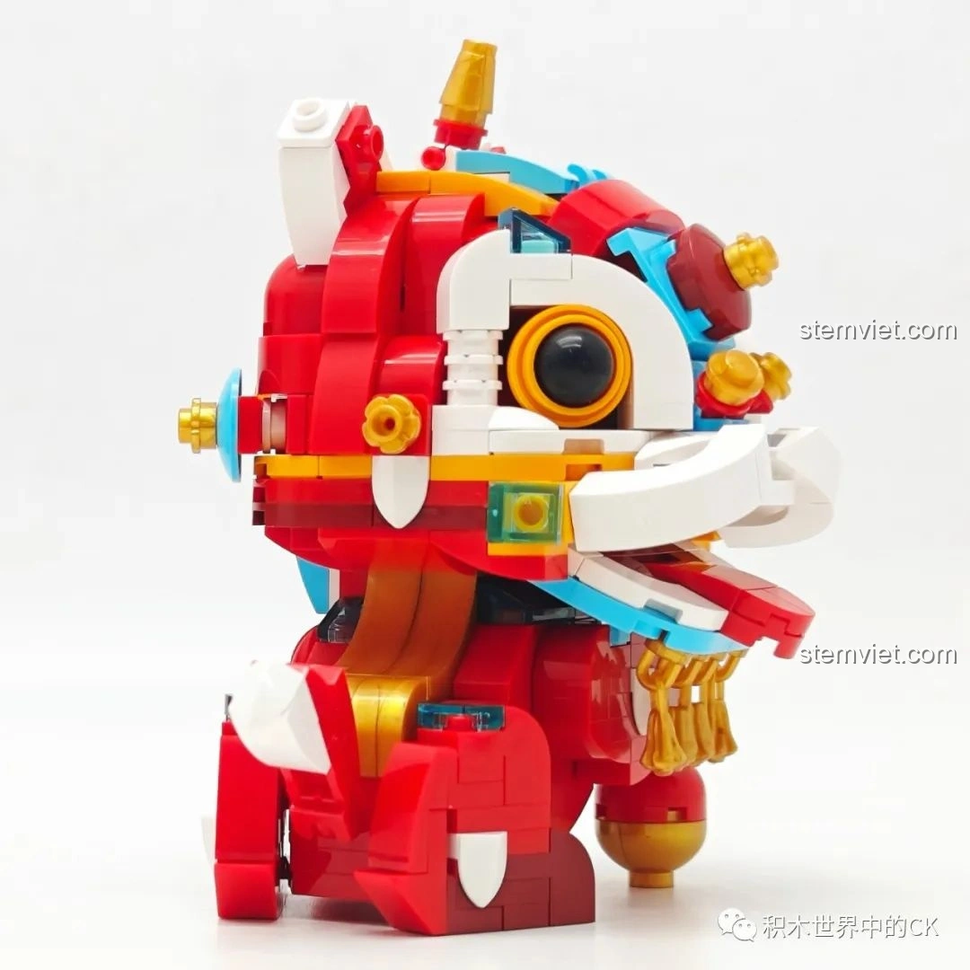 Mô hình Lucky Kirin (Kỳ Lân May Mắn) đã hoàn thiện, màu xanh lá cây chủ đạo.