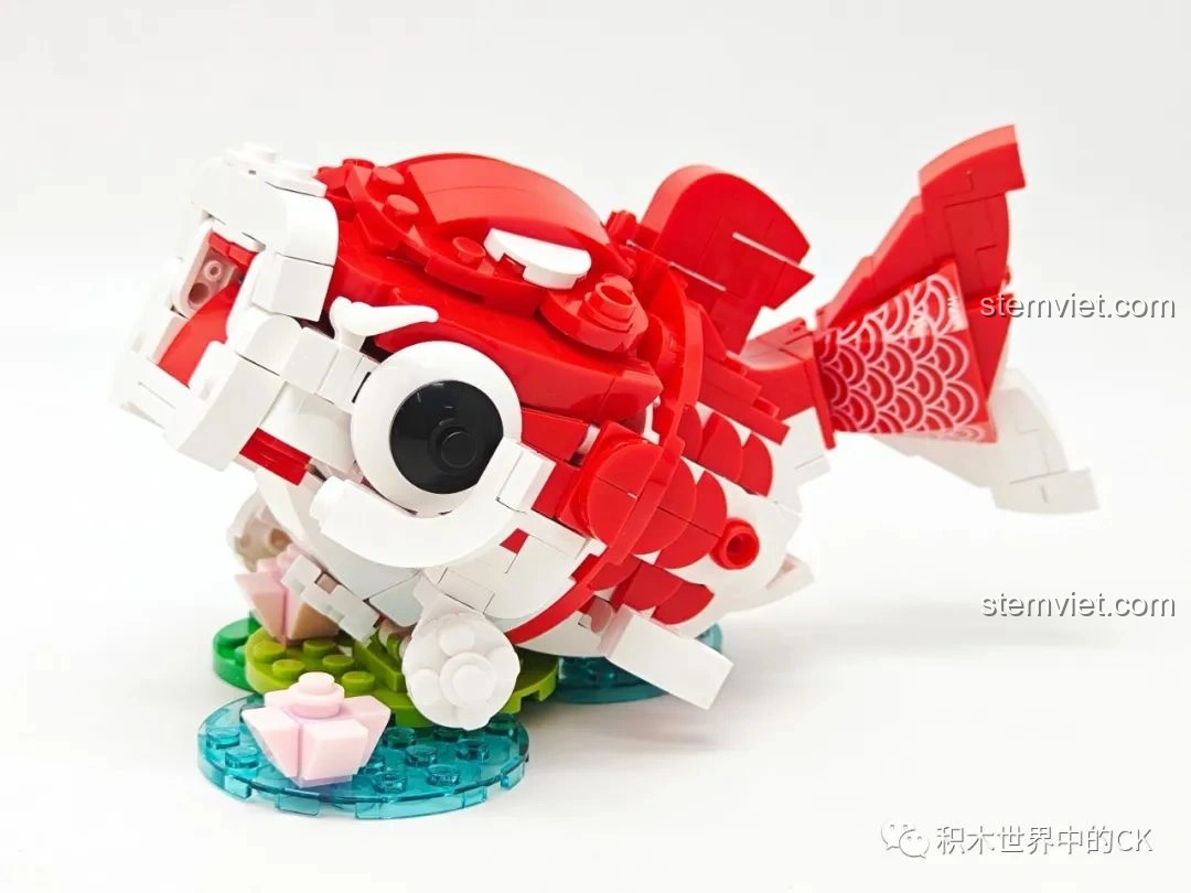 Mô hình Lucky Koi (Cá Chép May Mắn) đã hoàn thiện, nhìn từ góc khác.