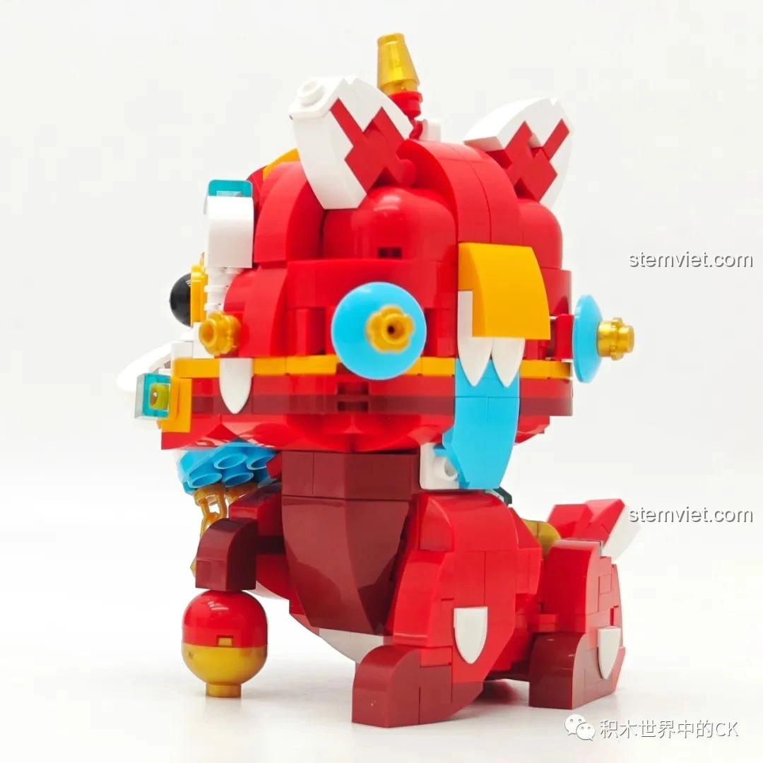 Mô hình Lucky Lion (Sư Tử May Mắn) đã hoàn thiện, nhìn trực diện.