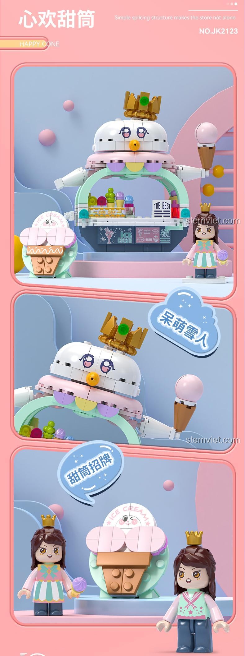 Mô hình set đồ chơi JAKI JK2125 Cửa Hàng Nước Ép, chi tiết sản phẩm, cho bé gái 6 tuổi