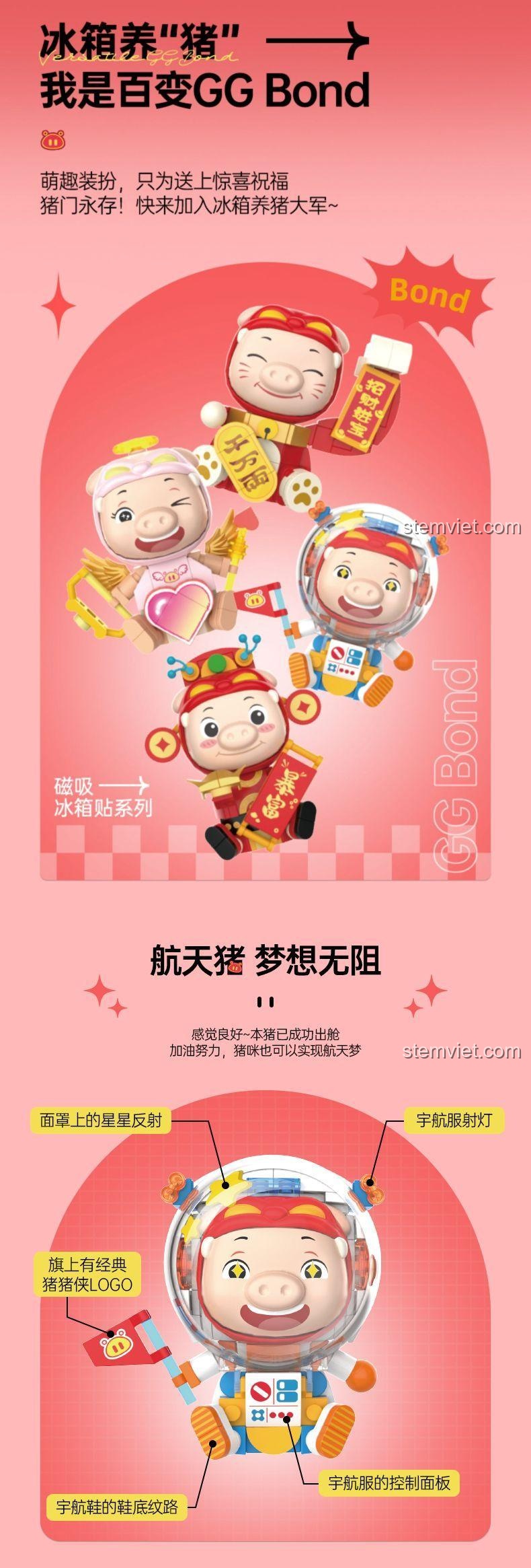 Mô hình GG Bond JAKI JK6831 và các phiên bản khác, nhỏ gọn tinh xảo, nam châm hút mạnh, phù hợp trang trí tủ lạnh.