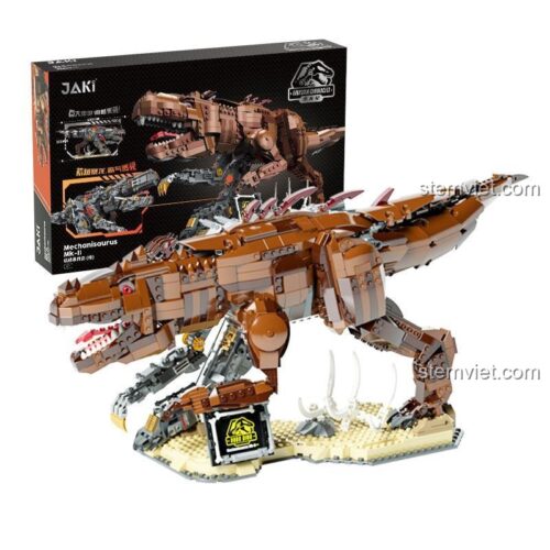 Hộp bộ đồ chơi JAKI JK8101-1 Khủng Long Bạo Chúa Cơ Khí, đồ chơi mô hình cho bé trai 8 tuổi, chất lượng cao