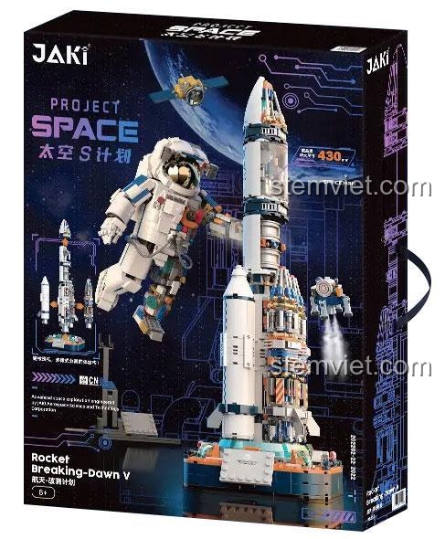 Mô hình đồ chơi lắp ráp phi hành gia Kế hoạch Bình Minh JAKI JK8518 với thiết kế bán giải phẫu độc đáo, phù hợp cho con trai 14 tuổi.