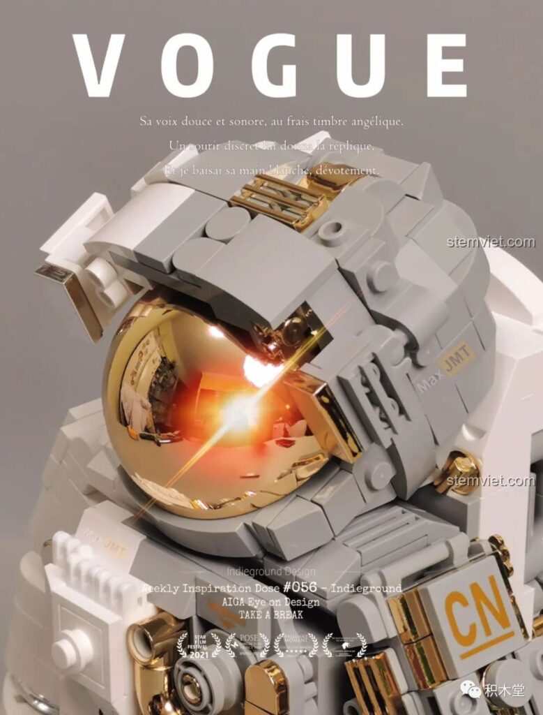 Ảnh bìa tạp chí Vogue nghệ thuật của mô hình JAKI JK9116 Phi Hành Gia Phá Hiểu phiên bản Trân Tàng.