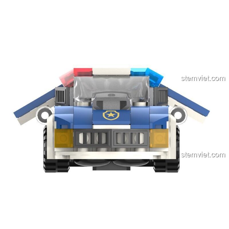 Đồ chơi mô hình JAKI JK9129, xe cảnh sát cho bé trai 8 tuổi, rèn luyện sự khéo léo