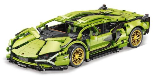 Bộ lắp ráp Siêu xe Lamborghini Sián FKP 37 Jie Kai JKC7101 màu xanh lá, đồ chơi mô hình xe đua cho bé trai 6 tuổi, chất lượng cao, giá tốt.