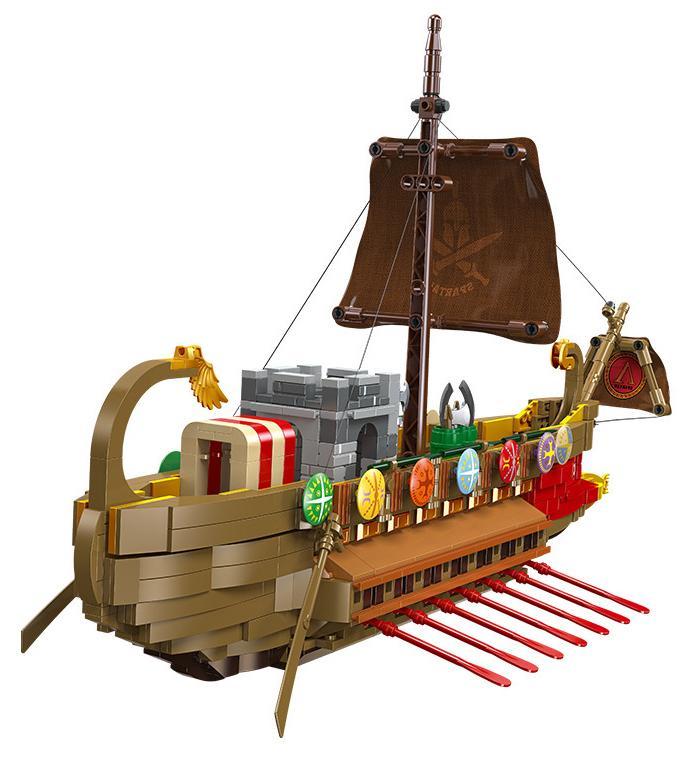 Mô hình đồ chơi lắp ráp Thuyền Chiến Spartan JIESTAR 58002, một món quà giá rẻ và ý nghĩa cho bé trai 8 tuổi.