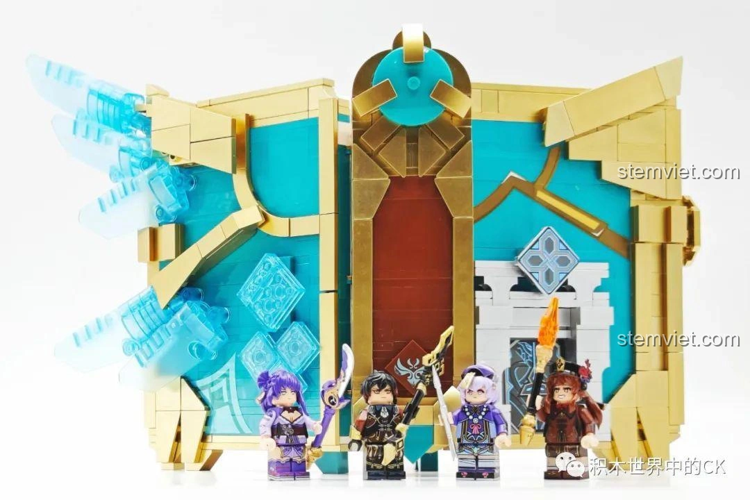 Bảng thông tin sản phẩm JIESTAR 58102 Sách Thiên Không, bao gồm số chi tiết và kích thước mô hình.